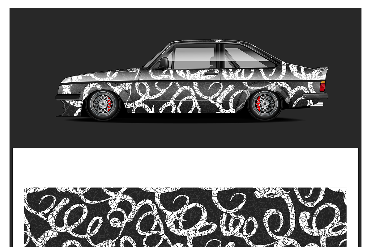 Sleek Black Marble Car Wrap, an Object Illustration by CarWrap design (Photo 2 of 3)