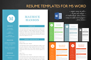 Simple Elegant 3 In 1 Word Resume