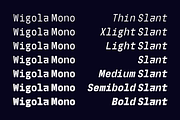 Wigola Mono - Monospace Family, a Sans Serif Font by Holyline Design (Thumbnail 2 of 15)