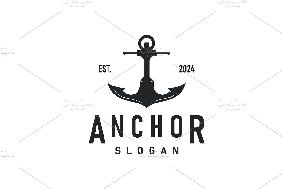 Marine ship vector anchor logo, a Branding & Logo Template by Maylianaw28