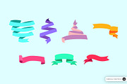Colorful Ribbon Illustration Set, an Object Graphic by SLAB! Design (Thumbnail 3 of 3)