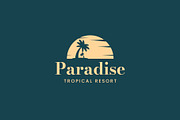 Tropical Resort Palm Tree Logo, a Branding & Logo Template by Dyn Studio (Thumbnail 1 of 2)