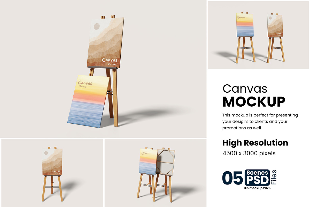 Canvas Mockup, a Product Mockup by bimockup (Photo 1 of 6)