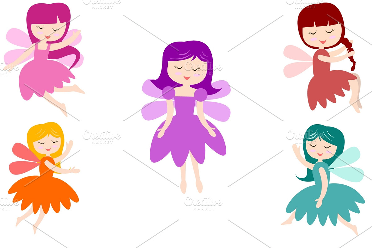 Fairy Clipart Set, a Decorative Illustration by Expose_Adam (Photo 2 of 3)