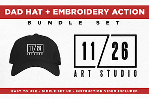 Dad Hat + Embroidery Action Bundle