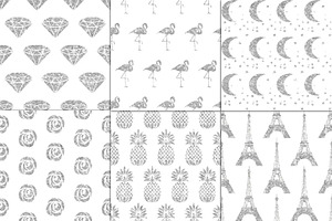 Silver Seamless Pattern Overlay