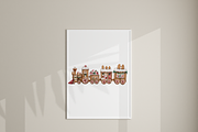 18 Gingerbread Train Clipart PNGs, a Decorative Illustration by Pati Charm Studio (Thumbnail 6 of 7)