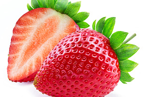 Strawberry and cross cut isolated, a Food & Drink Photo by Volff