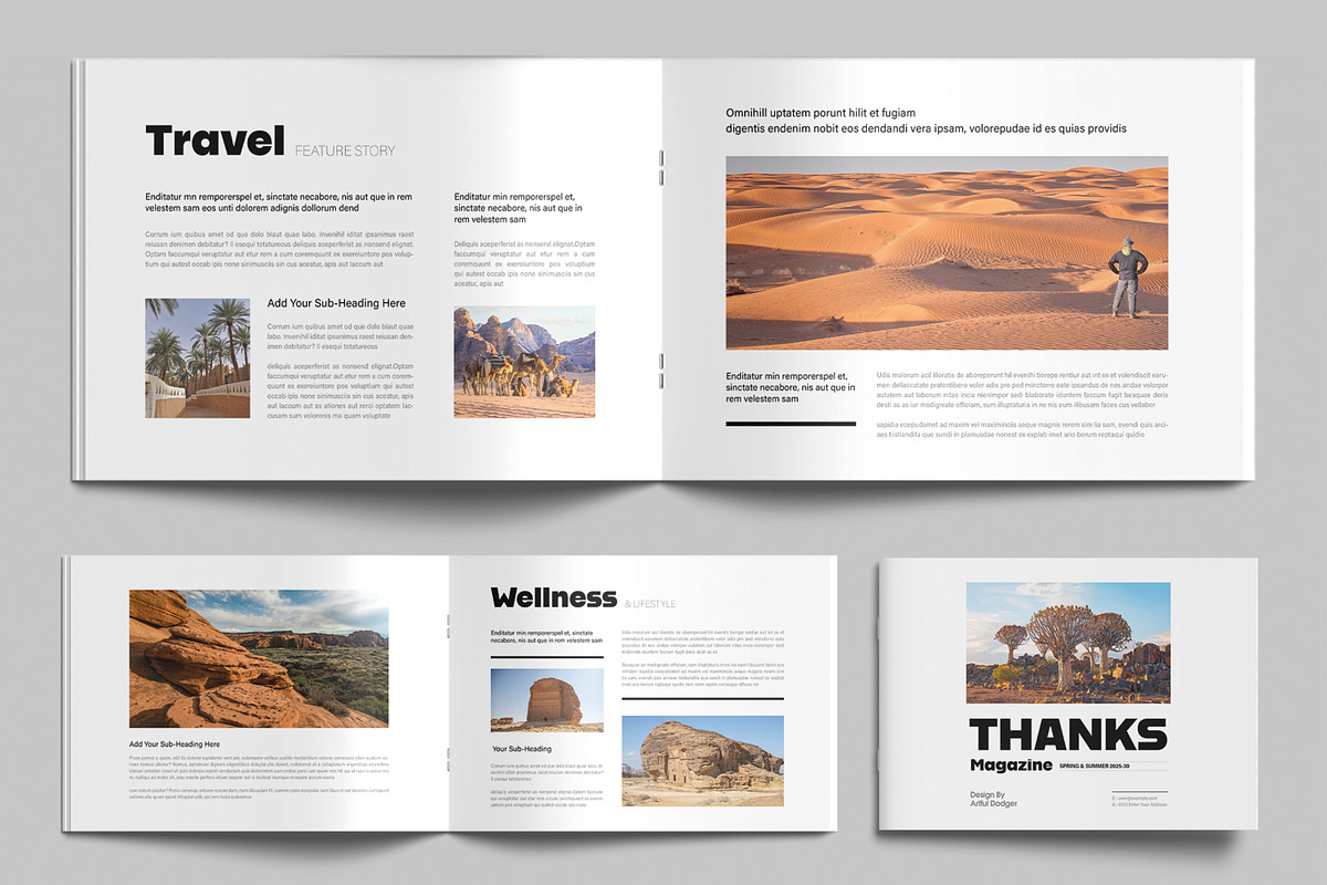 Sunny Summer Magazine Template preview 6