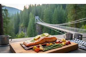 A wood plank salmon fillet with, a Nature Photo by Igor Tichonow