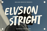 Elvsion Stright Bold Playful Display, a Handwritten Font by Maulana Creative (Thumbnail 1 of 7)