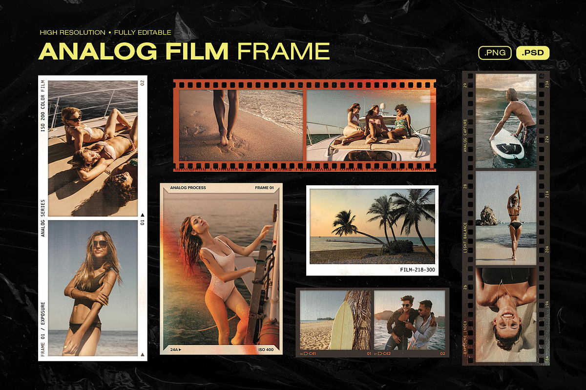 Analog Film Photo Frame Template, a Mockup by DesignerCandies (Photo 1 of 13)