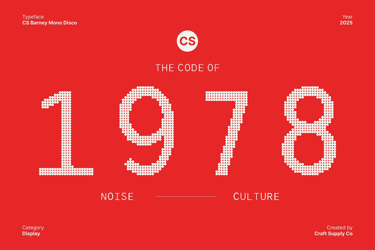 CS Barney Mono Disco, a Sans Serif Font by Craft Supply Co. (Photo 4 of 8)