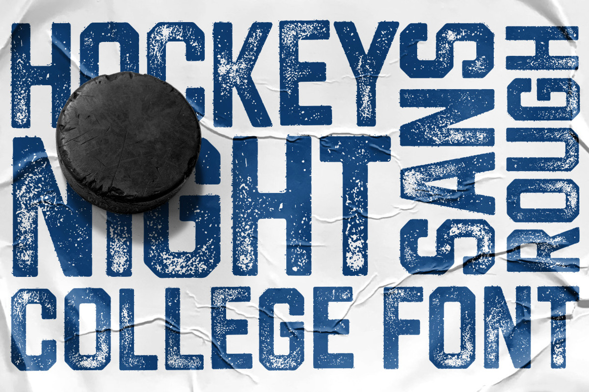 Hockeynight Sans Rough, a Sans Serif Font by XTOPH - Fonts (Photo 1 of 7)