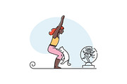 Yoga practice & cat illustration set, a Healthcare Illustration by tetiana.svirska (Thumbnail 15 of 17)