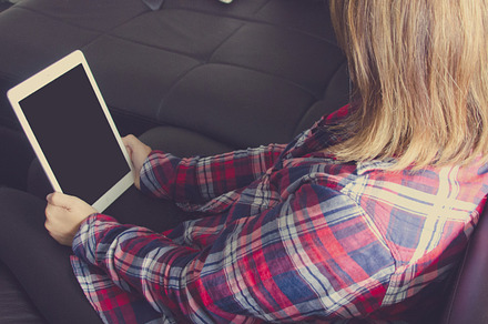 Hipster holding a white ipad containing mac, macbook, and laptop preview 6