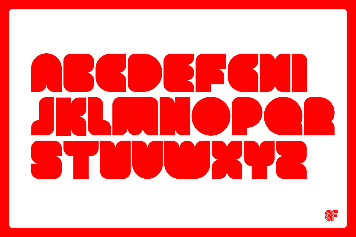 BLOB | Round + Square | 2 Fonts, a Sans Serif Font by Superfried Font Shop (Photo 3 of 10)