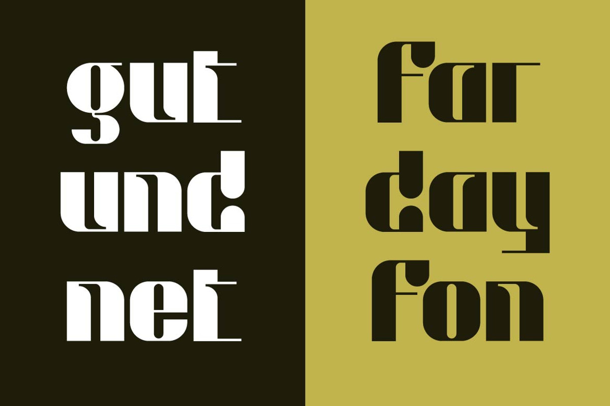 Farday – Unique Display Font, a Sans Serif Font by Artiveko (Photo 6 of 7)