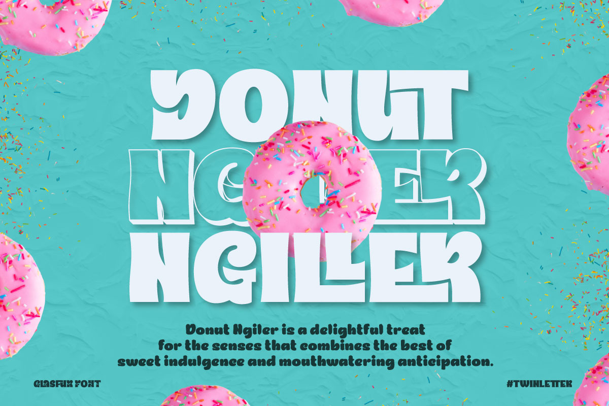 Glasfur - Bubble Display Font, a Handwritten Font by twinstd (Photo 7 of 10)