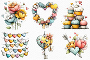 Whimsical Valentine's Day Clipart, an Illustration by Craft Nest (Thumbnail 4 of 11)