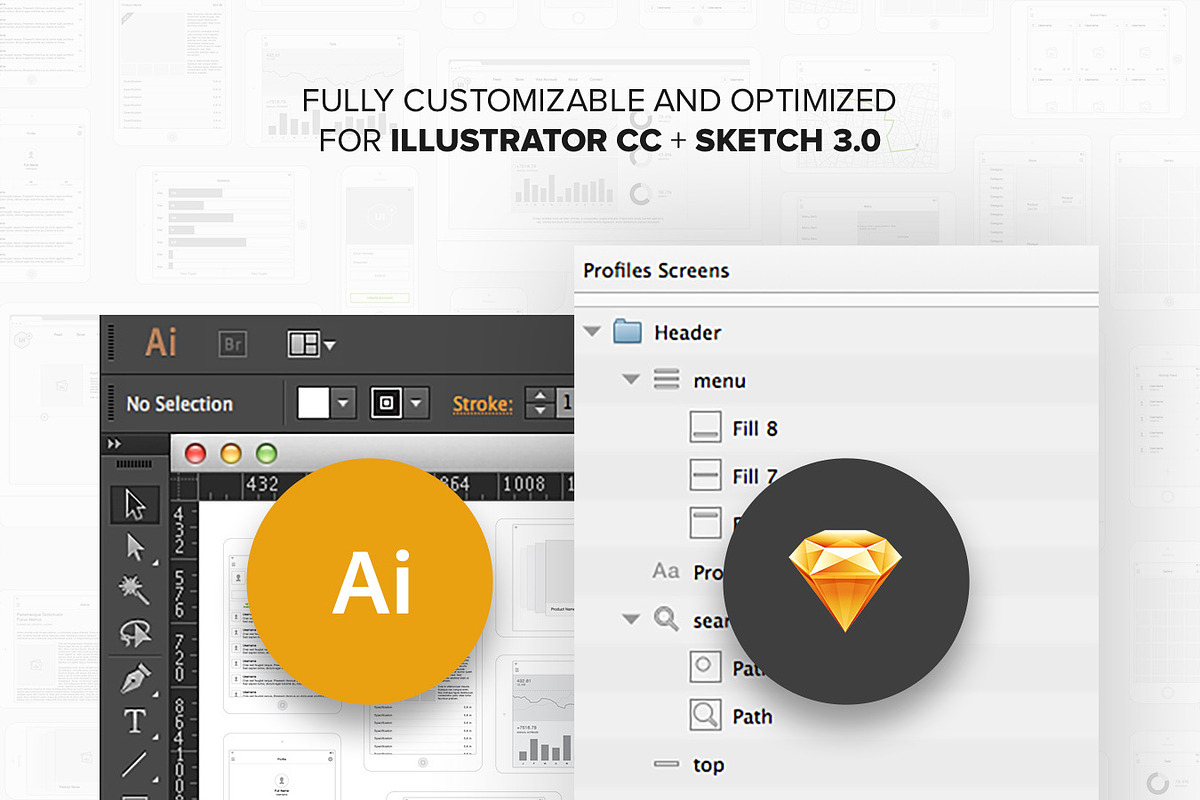 Wireframe Kit - V2, a Templates & Theme by UI8 (Photo 6 of 7)