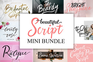 Beautiful Script Fonts Mini Bundle