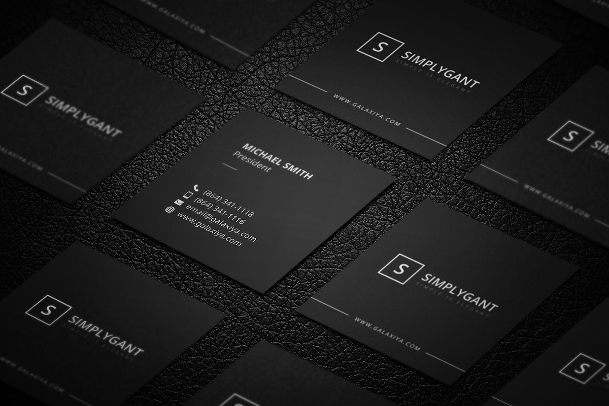 Minimal Square Business Cards, a Business Card Template by Galaxiya (Photo 3 of 13)