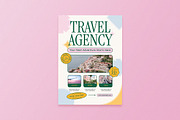 Geometric Travel Agency Flyer, a Flyer Template by Aiyari Graphic (Thumbnail 1 of 3)