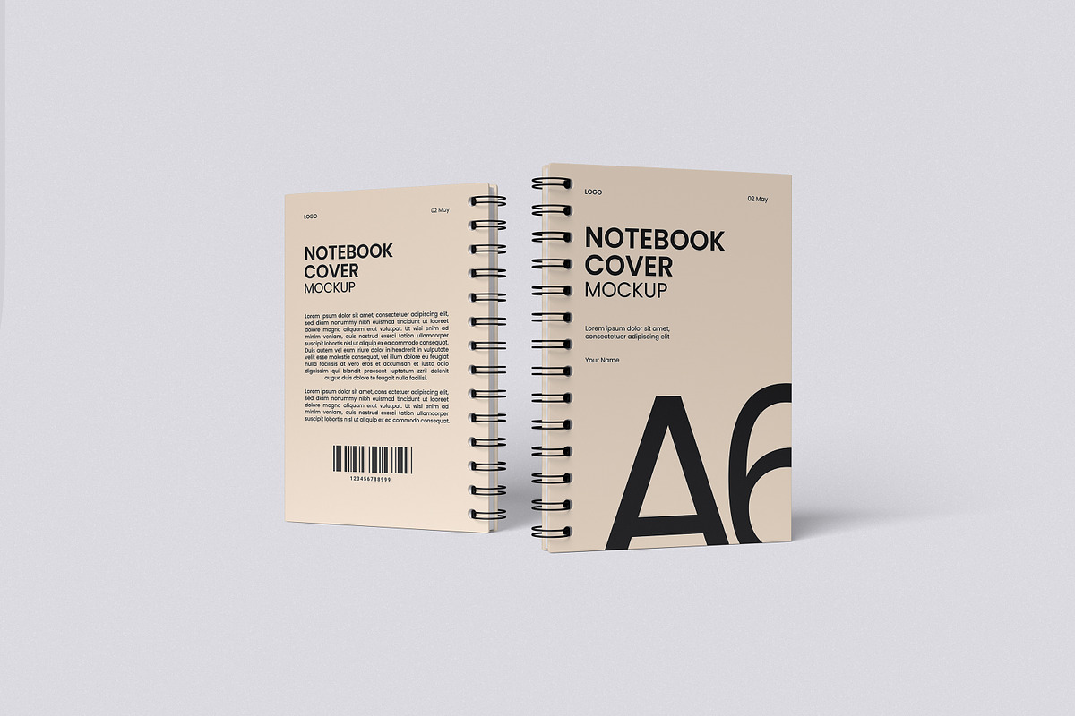Notebook Cover Mockup, a Stationery Template by HanaSaka_Studio (Photo 3 of 5)