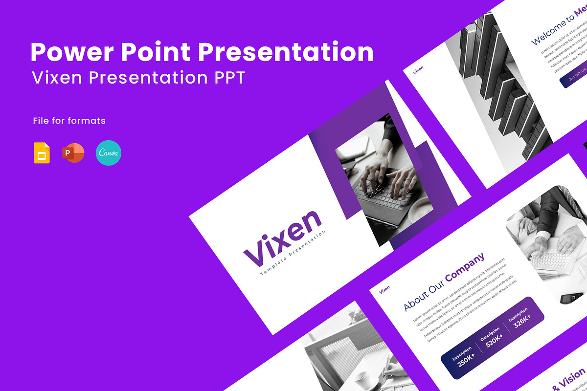 Vixen Presentation Template Design, a Presentation Template by Recreative (Photo 1 of 6)