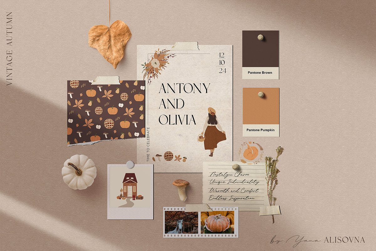 Vintage Autumn collection, a Seasonal Illustration by Alisovna (Photo 2 of 12)