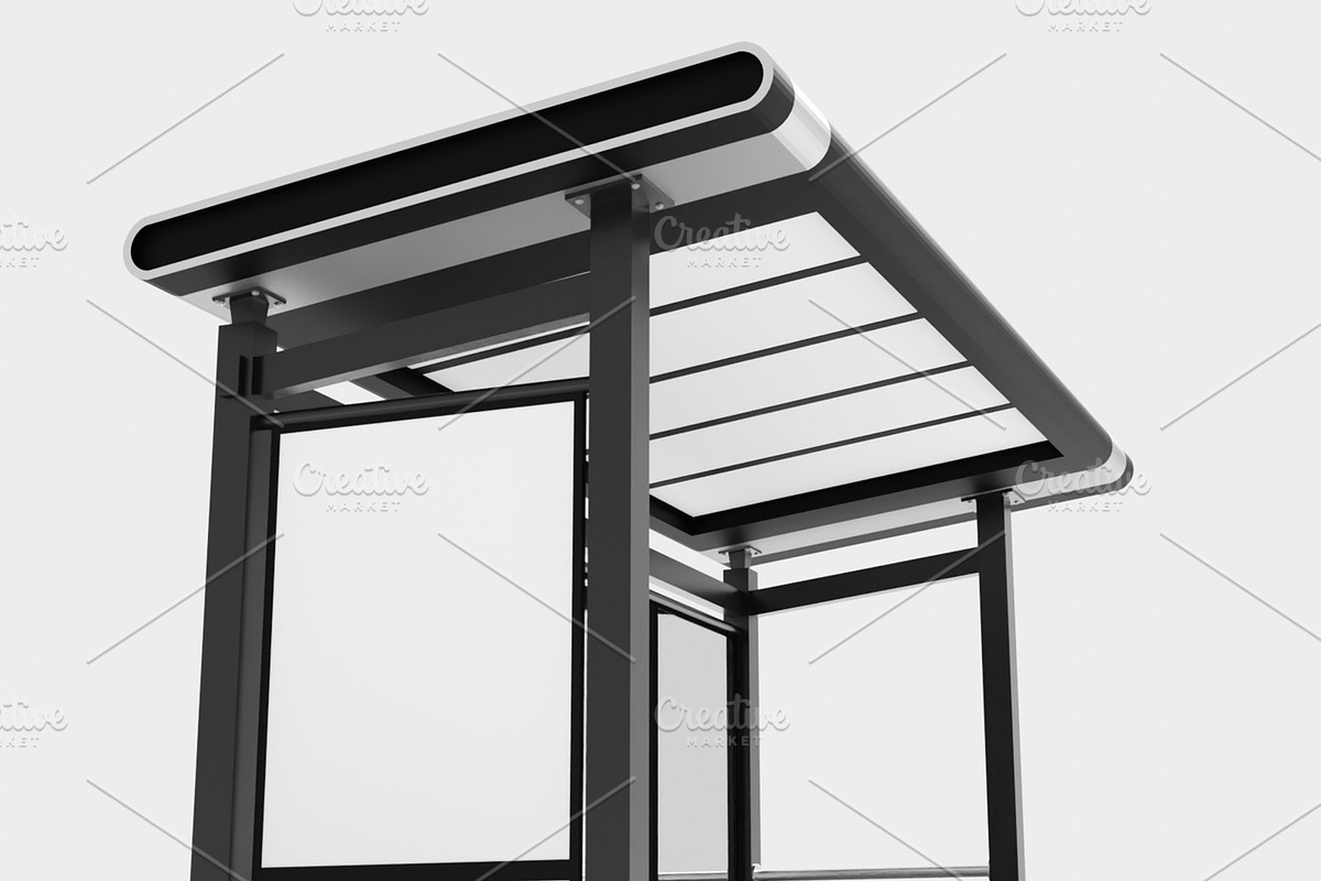 Bus Shelter 3D Model, an Architecture 3D Model by mrfauzi (Photo 3 of 12)