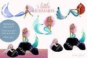 Adorable mermaid collection, an Illustration by Fantom Fifi Art (Thumbnail 2 of 7)
