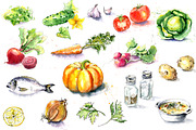 Watercolor vegetables, a Food Illustration by iri-illustration (Thumbnail 11 of 12)