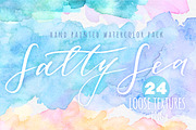 Salty Sea watercolor textures, a Texture Graphic by eclosque (Thumbnail 1 of 5)