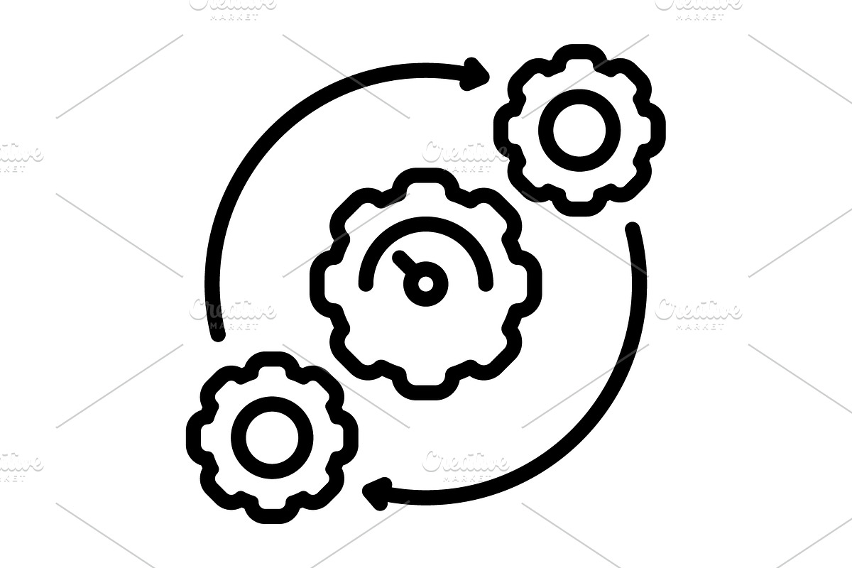 Processes procedure black icon, an Outline Icon by Creative priyanka
