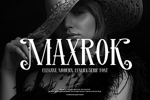 Maxrok - Elegant Serif Font, a Serif Font by Iqsiart Studio