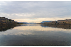 View down the Columbia River from, a Nature Photo by Backyard Stock