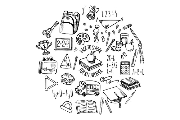 Back To Shool Vector Set