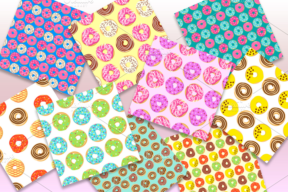 Sweet donuts., a Pattern Graphic by irina_kutuzova (Photo 3 of 6)
