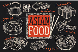 Asian Food Illustrations, Sushi