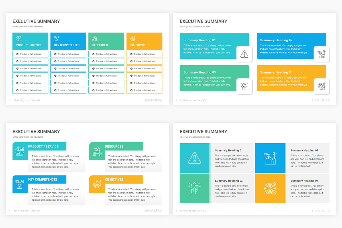 Executive Summary PowerPoint Slides, a Presentation Template by SlideOne (Photo 5 of 9)