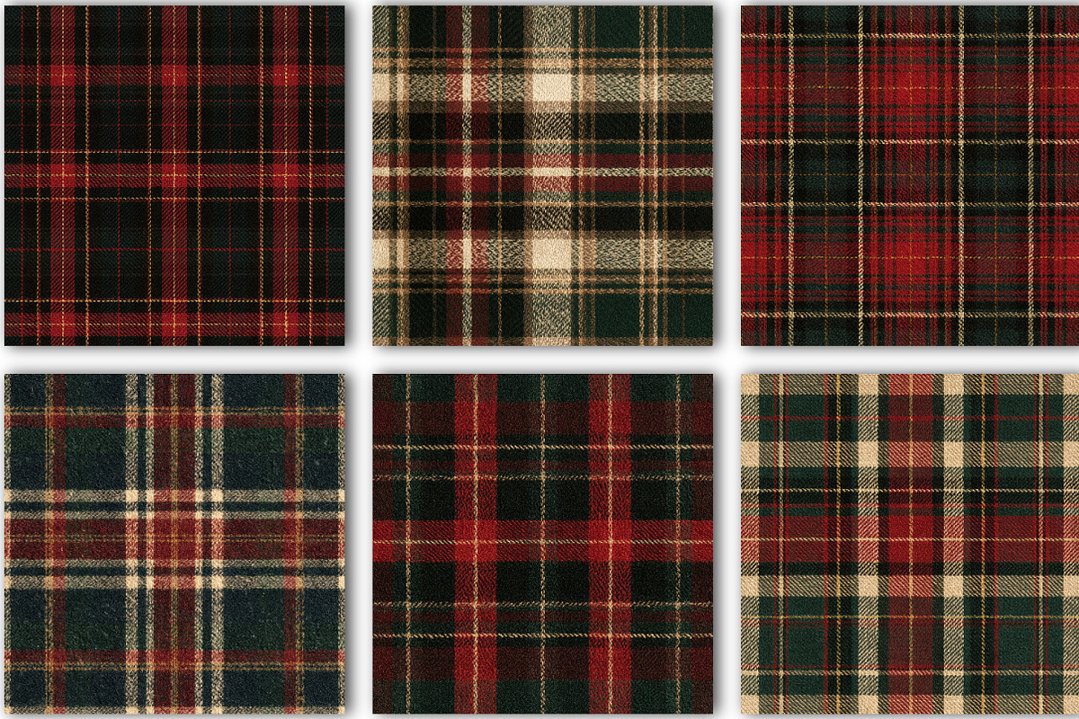 Vintage Christmas Tartan Paper, a Pattern Graphic by Black Bird Studio (Photo 5 of 6)