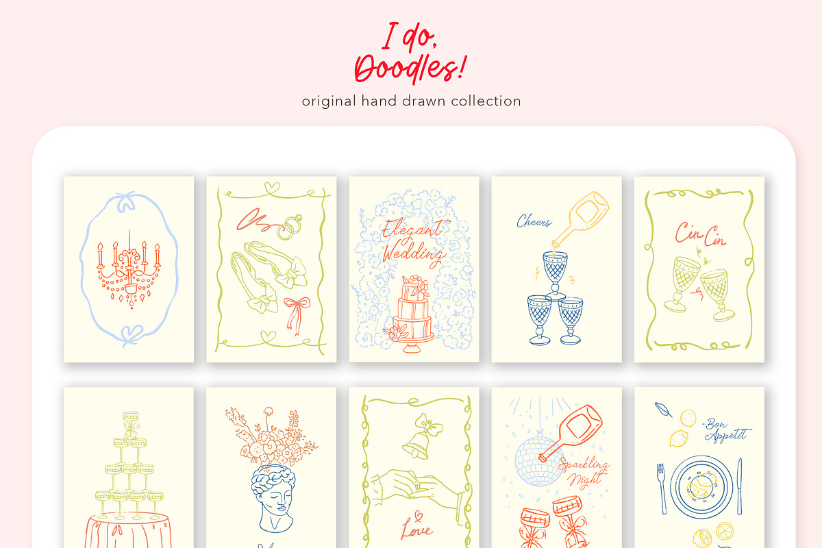 I Do, Doodles! Wedding Clipart Pack, a Decorative Illustration by Volha Studio (Photo 5 of 9)