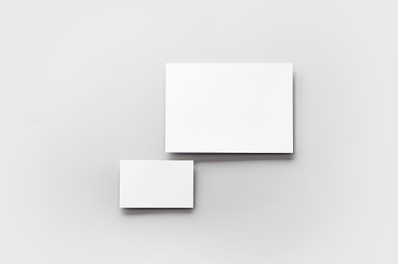 Modern business card mockup template on gray background, a Business Photo by Asya Nurullina