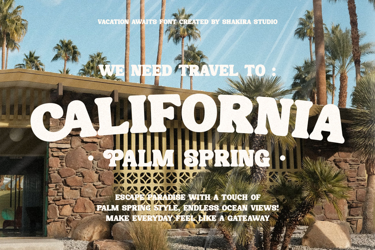 Vacation Awaits - Retro Serif Font, a Serif Font by Shakira Studio (Photo 10 of 10)