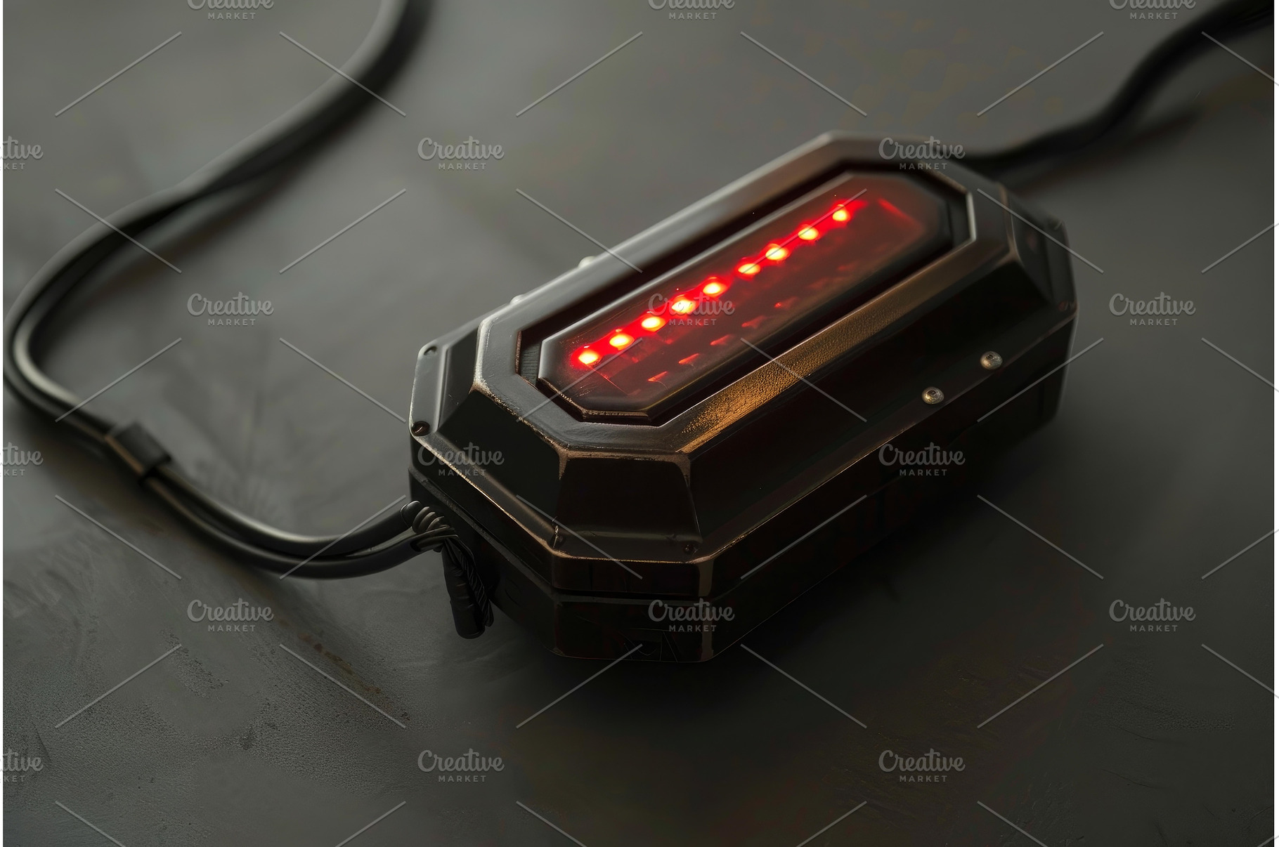 Electronic device with red led, a Technology Photo by Ylivdesign