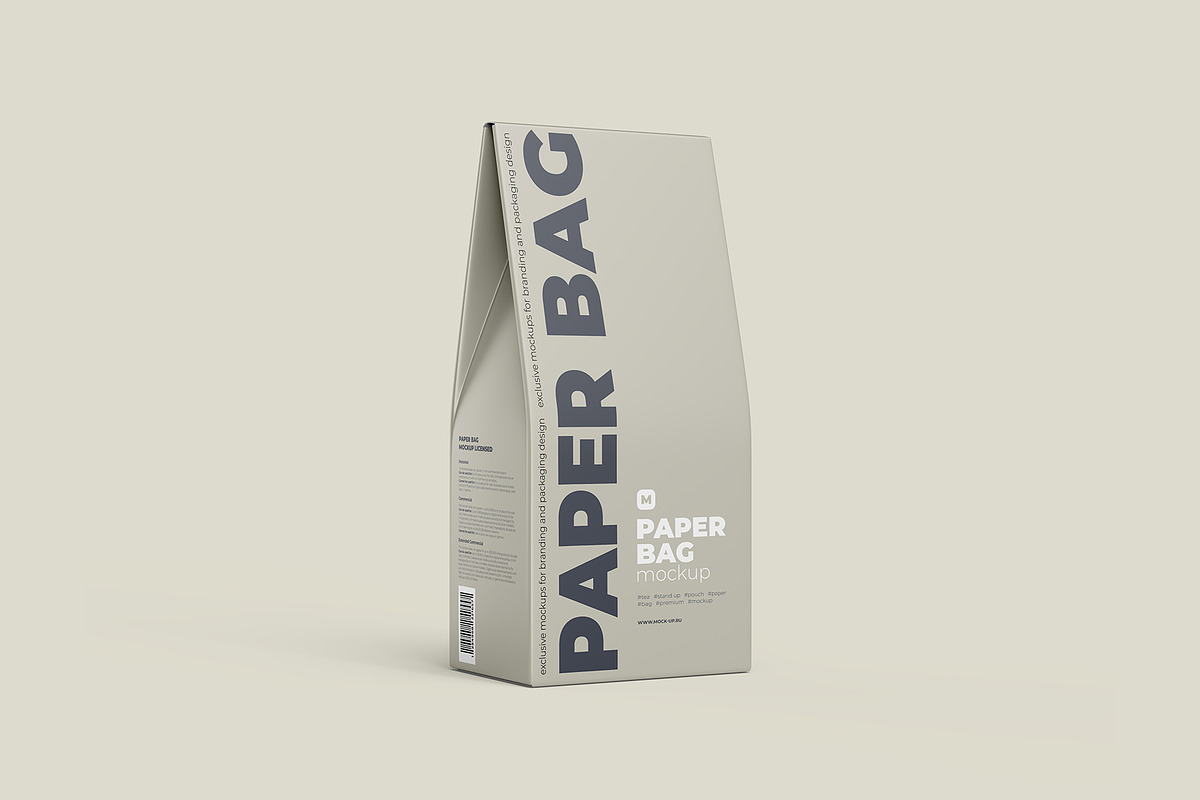 Paper Bag Mockup. Half Side view, a Cups & Container Mockup by easymock (Photo 10 of 10)