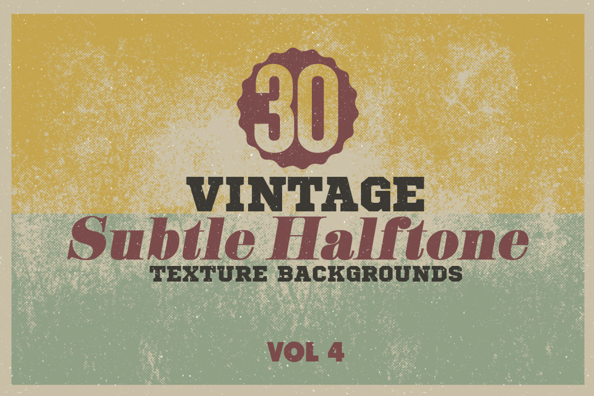 30 Vintage Halftone Overlay/BGs, a Texture Graphic by DesignWorkz (Photo 1 of 5)