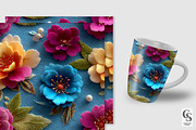 3D Colorful Beaded Felt Flower Paper, a Pattern Graphic by Creative Store (Thumbnail 3 of 4)